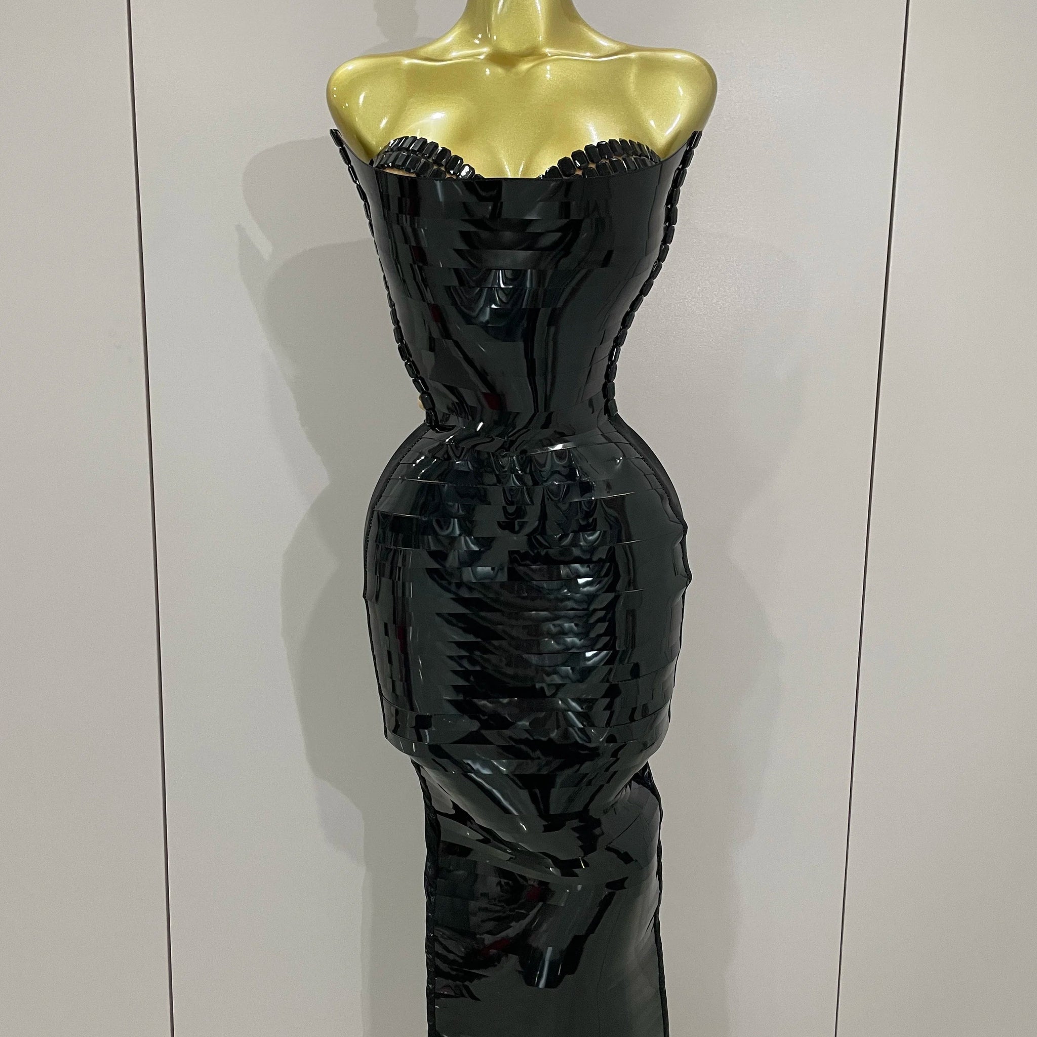 Black Shiny Sequin Sexy Chest Wrapped Dress Women Fashion Eveing Celebrate Birthday Party Stage Costume black