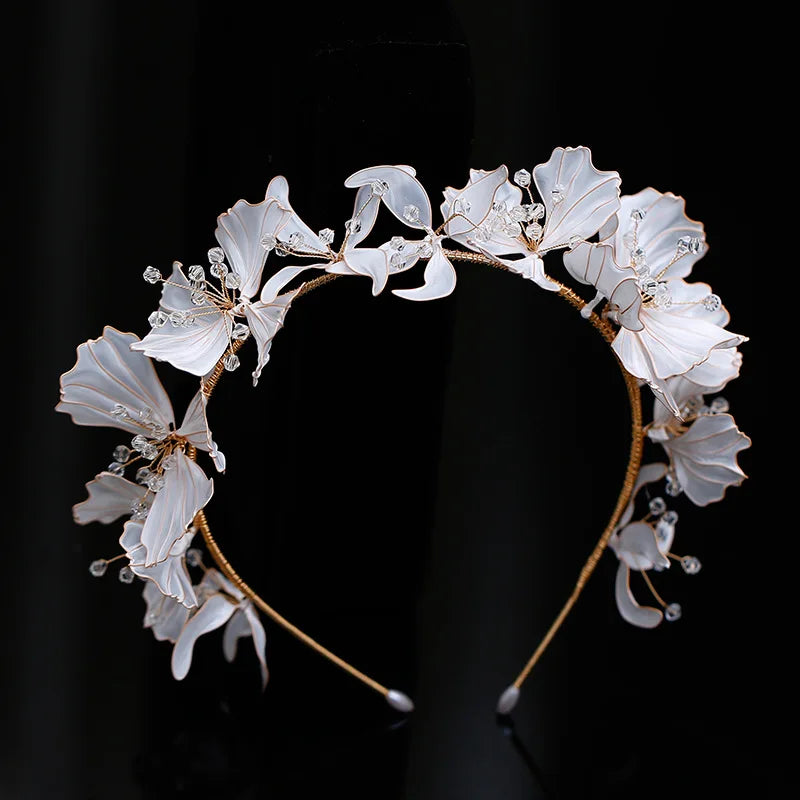 Wedding Hair Accessories Flower Headband Handmade Hairband For Brides Women Headpieces Headdress Gifts Headwear Bridal Jewelry