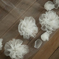White Long Bridal Veil Flower Lace Wedding Veils For Evening Party Dress Women Girl Hair Accessories Brides Jewelry