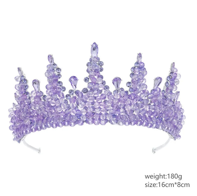 Baroque Queen Crowns For Women Crystal Princess Bridal Tiara Crown For Wedding Headpiece Paganrt Diadem Party Prom Hair Jewelry