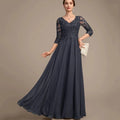 Customized Mother of Dresses V Neck Lace Bride Party Dress A Line Elegant Sequined Formal Gowns New robes invitée mariage