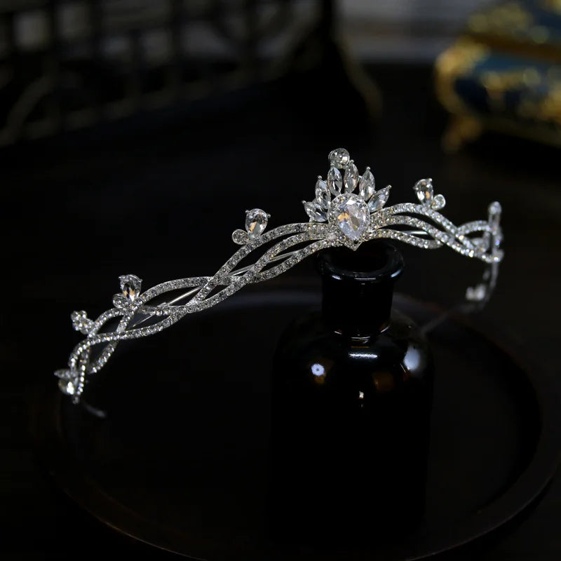 Luxury Wedding Crowns Tiaras For Bride Headdress Crystal Princess Queen Crowns For Women Pageant Wedding Hair Jewelry Headwear