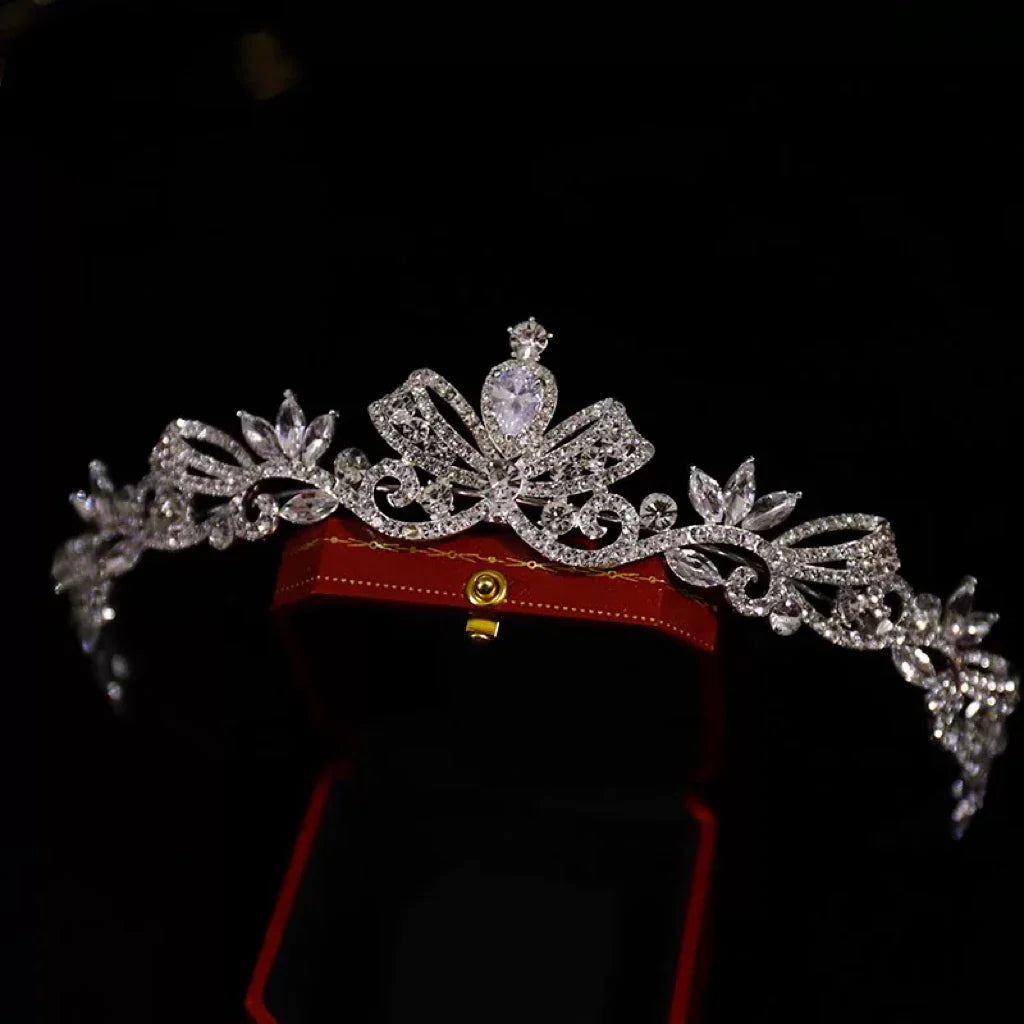 Bridal Hair Jewelry Headband Headpiece Birthday Gift Hairband Brides Women Rhinestones Zircon Crown Tiara Wedding Accessories b