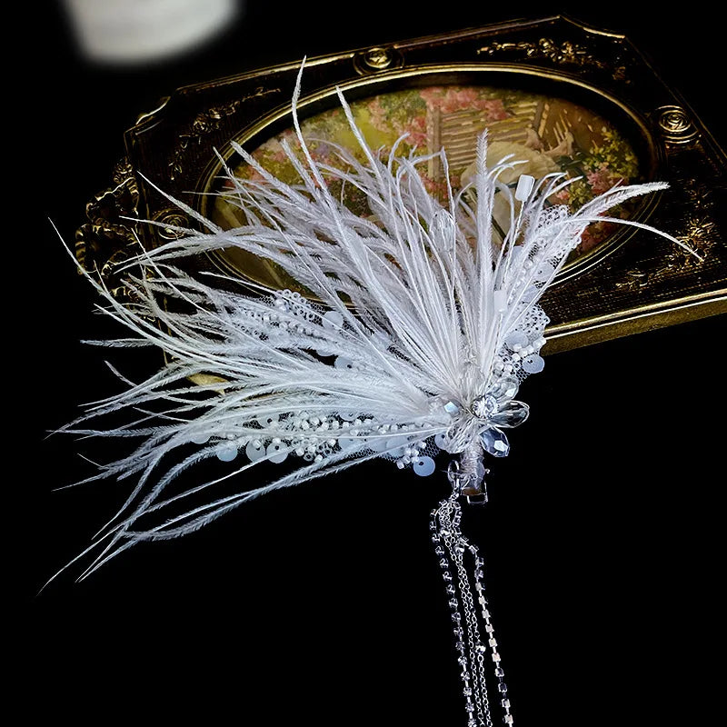 Wedding Accessories Feather Head Piece Evening Party Hairpin For Brides Bridesmaids Women Prom Hair Pin Clip Bridal Jewelry