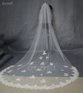 Cathedral Length Bridal Veil 2 Layer 3 Meters Popular New Style White Ivory Off-White Lace Wedding Veil for Brides Ivory