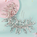 Crystal Rhinestones Headband Hairband Silver Color Headpiece For Brides Women Headdress Wedding Accessories Bridal Jewelry b