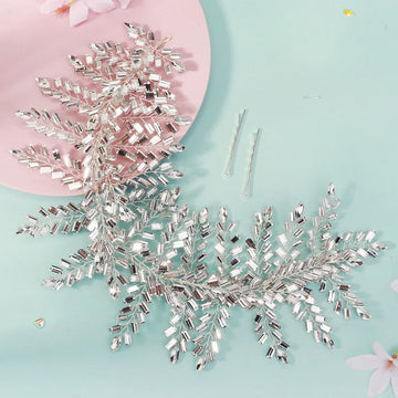 Crystal Rhinestones Headband Hairband Silver Color Headpiece For Brides Women Headdress Wedding Accessories Bridal Jewelry b