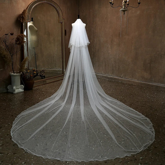 300cm Long Bridal Veil Lace Wedding Veils For Evening Dinner Party Dress Women Girl Gift Hair Accessories Brides Jewelry a