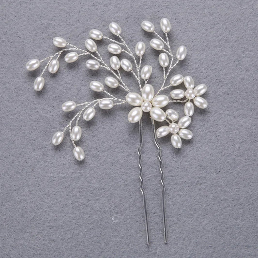 3pcs/set Pearl Wedding Hair Combs Headpieces Elegant Bridal Tiaras Side Combs Hair Clips Bride Hairpins Prom Bridal Hair Pieces