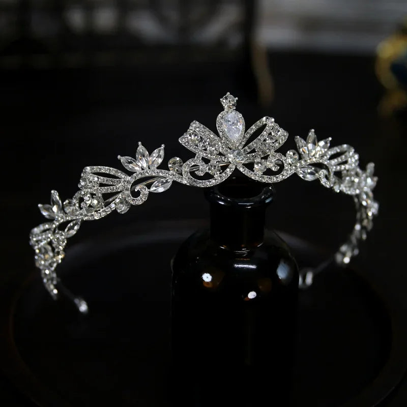 Crystal Crowns For Queen Wedding Hair Accessories Princess Bridal Tiara Crown For Women Pageant 15 Years Party Prom Headdress as picture 2