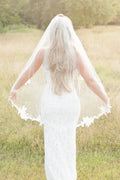 One Layer Wedding Veil - New Style Lace Appliques Elbow Fingertip Floor Chapel Cathedral Length Bridal Veil