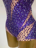 High Quality Luxury Rhinestone Elastic Long Sleeved Bodysuit Club Singer Dancer Stage Performa Costume Evening Party Outfit