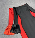 2024 Sexy Women's Bandage Long Dress with One Collar Shoulder and Horn Sleeve Bodycon Dress Cocktail Evening Party Vestidos