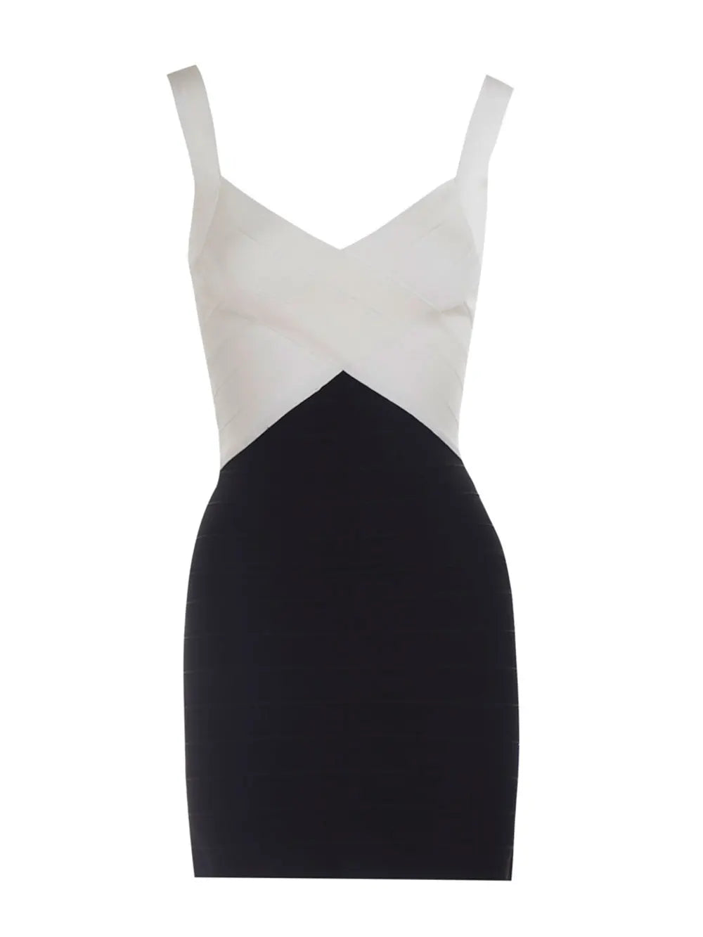 Spring Sexy Women's Color blocked Bandage Dress Camisole Sleeveless Bodycon Mini Dresses Cocktail Evening Party Vestidos black