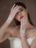 Long Bridal Gloves White Short Wristband Wedding Glove For Women Girl Party Dinner Dress Jewelry Brides Accessories Gift