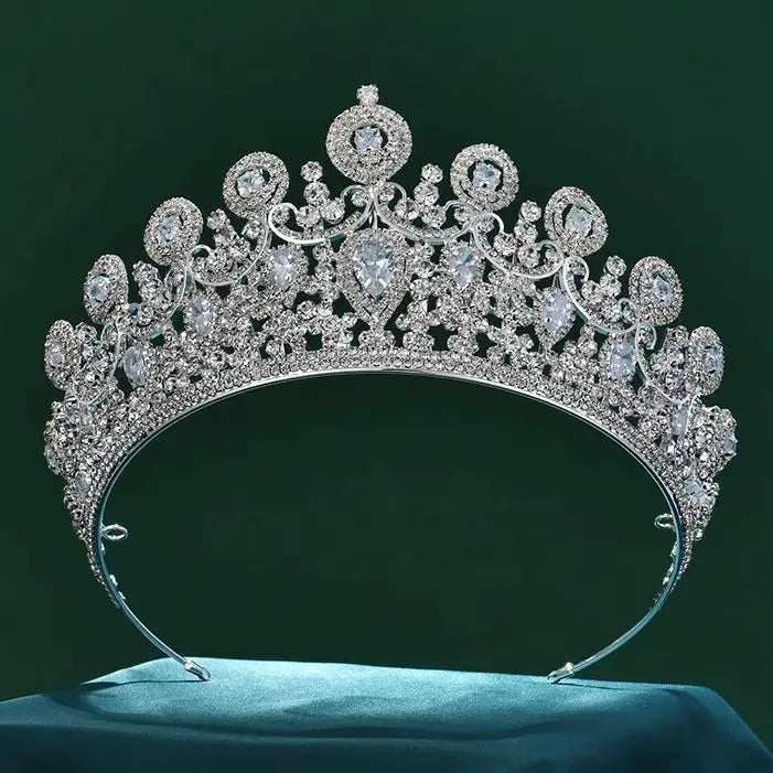 Bridal Hair Jewelry Crystal Zircon Tiaras and Crowns Rhinestones Headband Brides Women Prom Pageant Diadem Wedding Accessories b