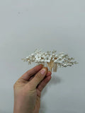 Flower Bridal Hair Comb Headpieces For Wedding Hair Accessories Pearl Bride Hairpin Hair Clips Prom Wedding Hair Piece Headdress gold 1