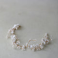 Porcelain Flower Headband Hairband Gold Color Headpiece For Brides Women Girl Headdress Bridal Jewelry Wedding Hair Accessories