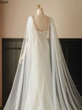 1 Layer Cathedral Length Bridal Veil Lace with Sequins Wedding Veil