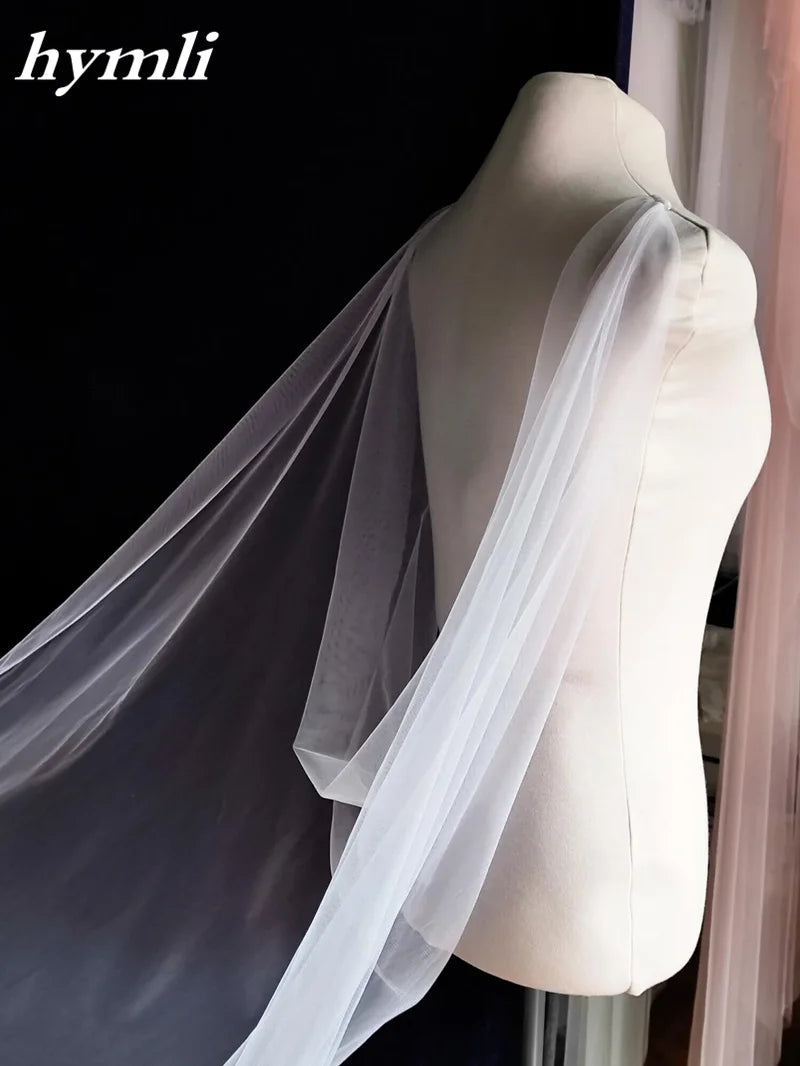 Bridal Cape Veil Soft Draped Tulle Wedding Cape