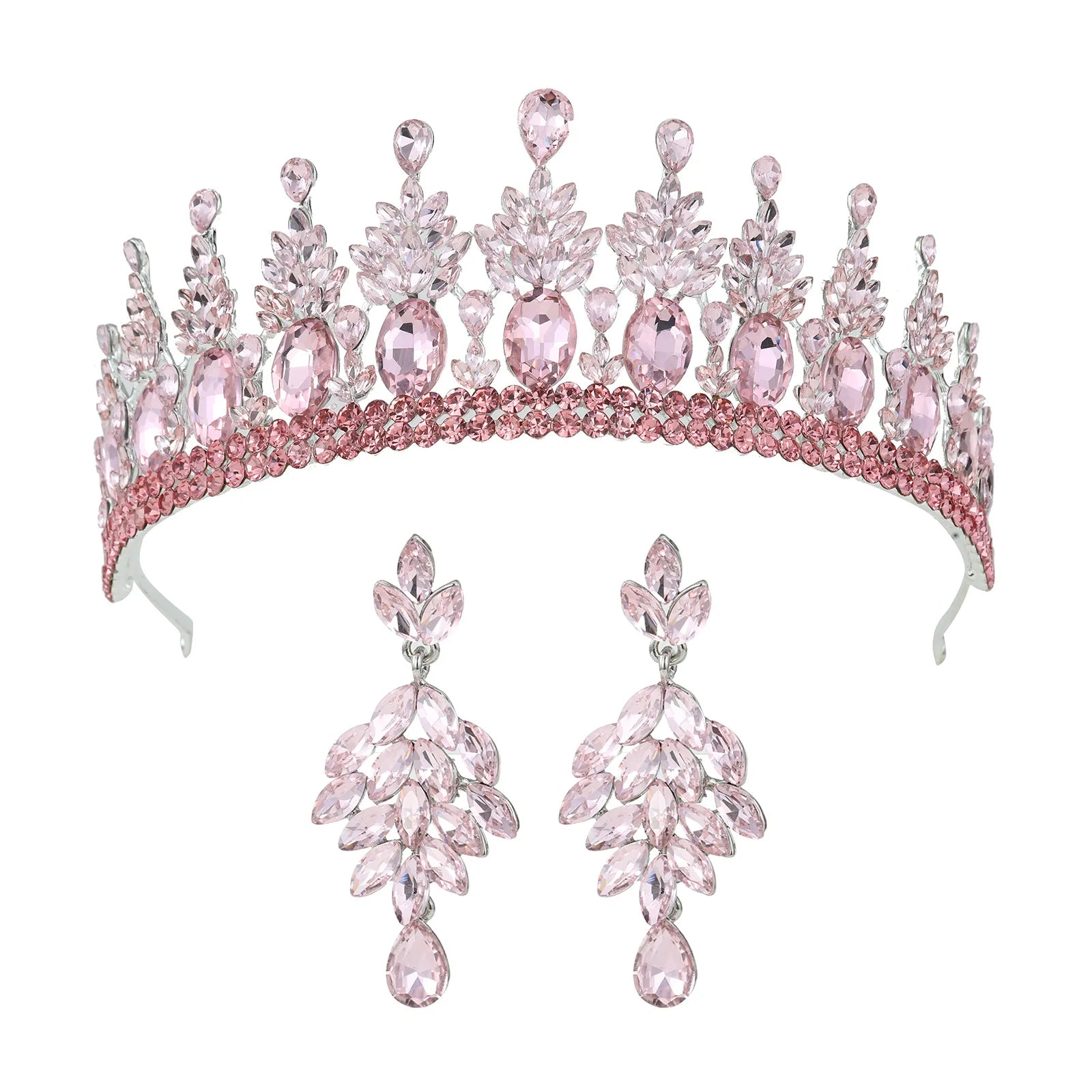 Baroque Crowns For Queen Women Crystal Princess Bridal Tiara Crown Wedding Hair Accessories Pageant Prom Hair Jewelry Headdress as picture