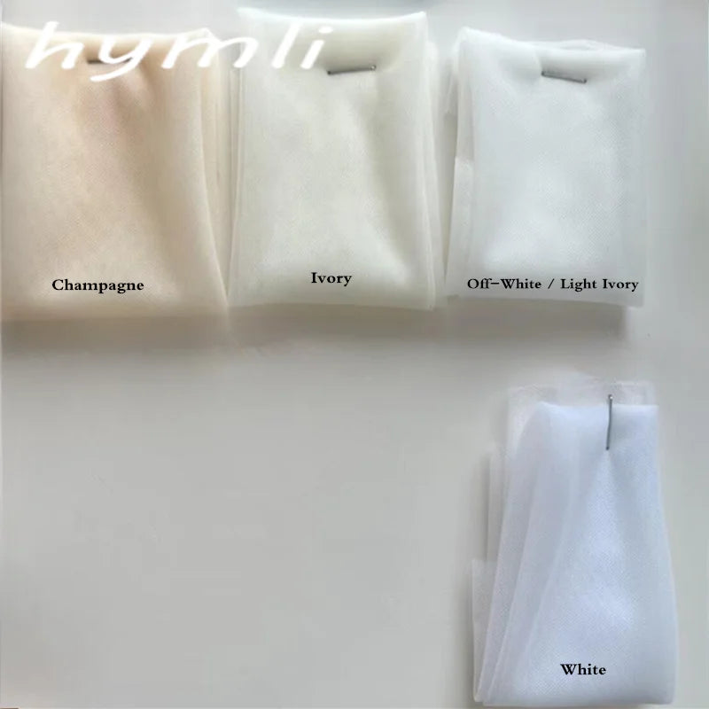 White, Ivory ,Off-White 2 Layer Wedding Veil Cut Edge Simple Bridal Veil Blusher Veil