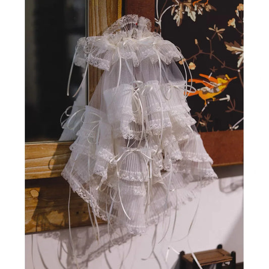 Short Bridal Veil Lace Wedding Veils For Evening Dinner Party Dress Women Birthday Gift Hair Accessories Brides Jewelry a