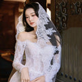 200cm White Bridal Veil Long Wedding Veils For Brides Evening Dinner Party Dress Women Girl Gifts Hair Accessories Jewelry
