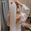 Chapel Length Pearl Veil 1 Layer Bridal Veil