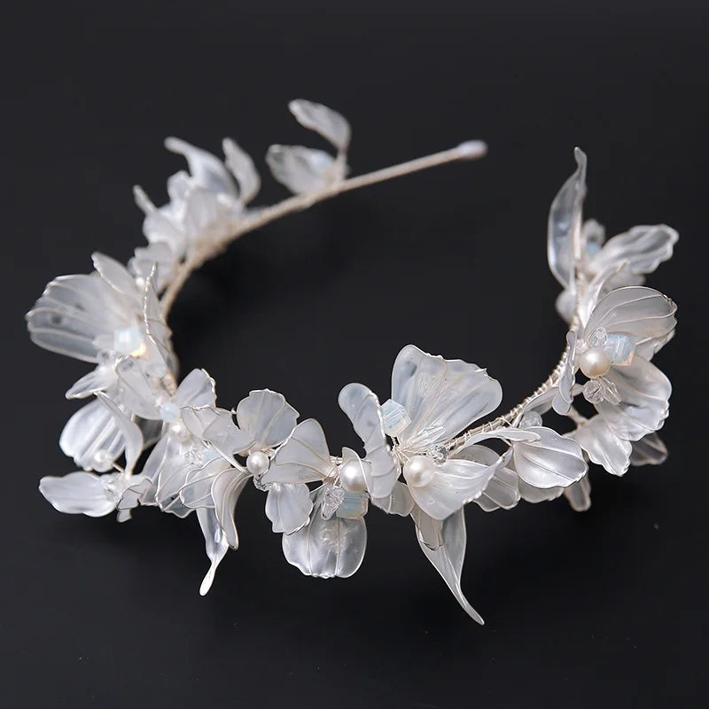 Wedding Hair Accessories Flower Headband Handmade Hairband For Brides Women Headpieces Headdress Gifts Headwear Bridal Jewelry e