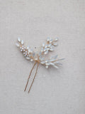 Flower Hair Clip Pin Vintage Gold Silver Color Head Piece For Brides Bridesmaids Opal Hairpin Wedding Accessories Bridal Jewelry c gold color