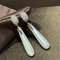 Pearl AAA Zircon Bridal Earrings Cubic Zirconia Wedding Earring For Brides Bridesmaids Accessories Women Prom Jewelry b
