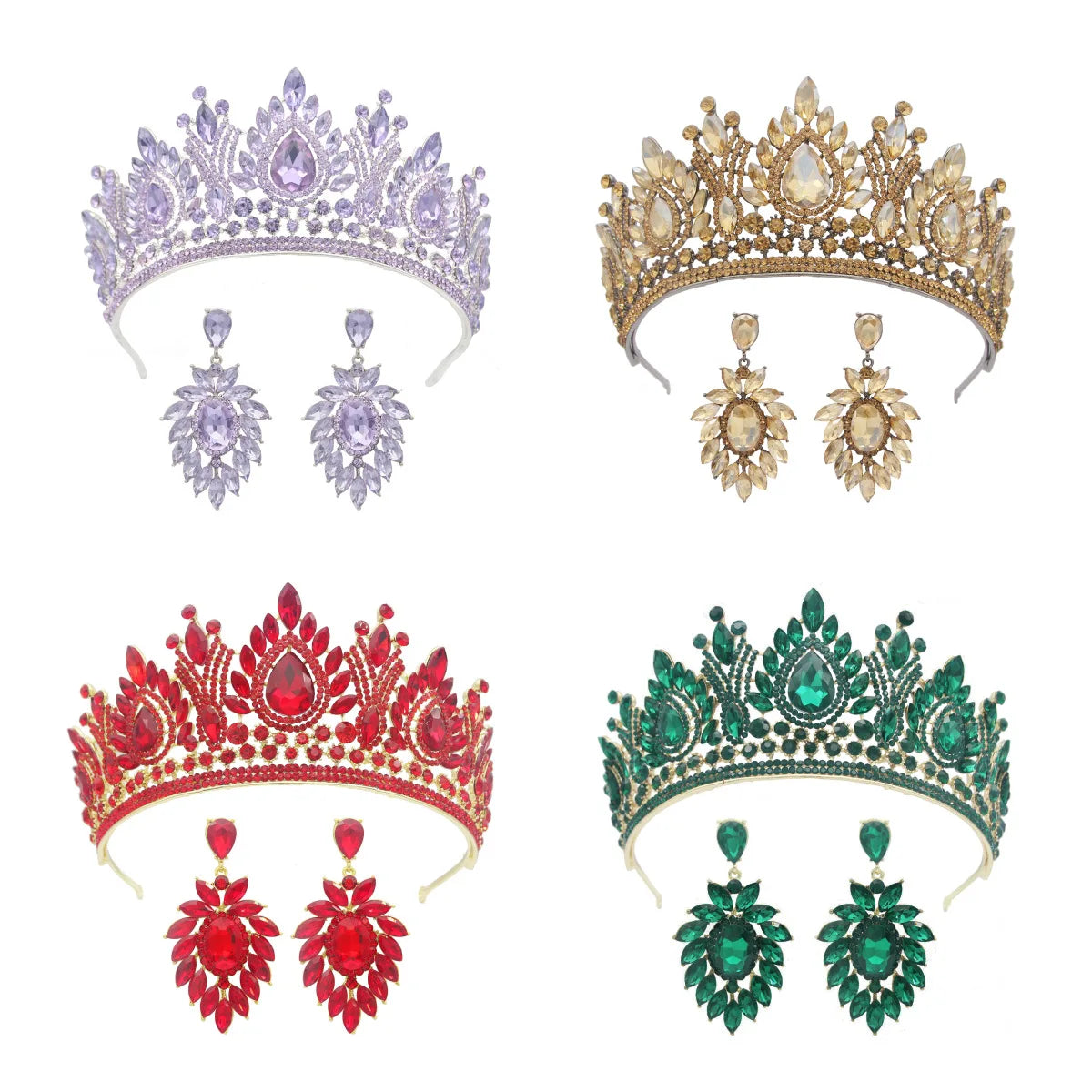 Baroque Queen Crowns For Women Crystal Bridal Tiara Crown For Wedding Bride Pageant Diadem Party Prom Hair Jewelry Headdress