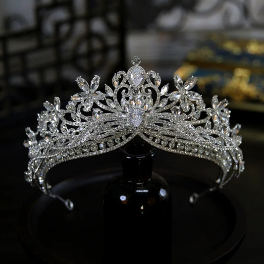 Luxury Wedding Crowns Tiaras For Bride Headdress Crystal Princess Queen Crowns For Women Pageant Wedding Hair Jewelry Headwear