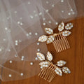 Gold Color Headband Hairband Leaf Headpiece Hairpin Bride Bridesmaids Hair Comb Pin Headdress Bridal Jewelry Wedding Accessories b 2pcs