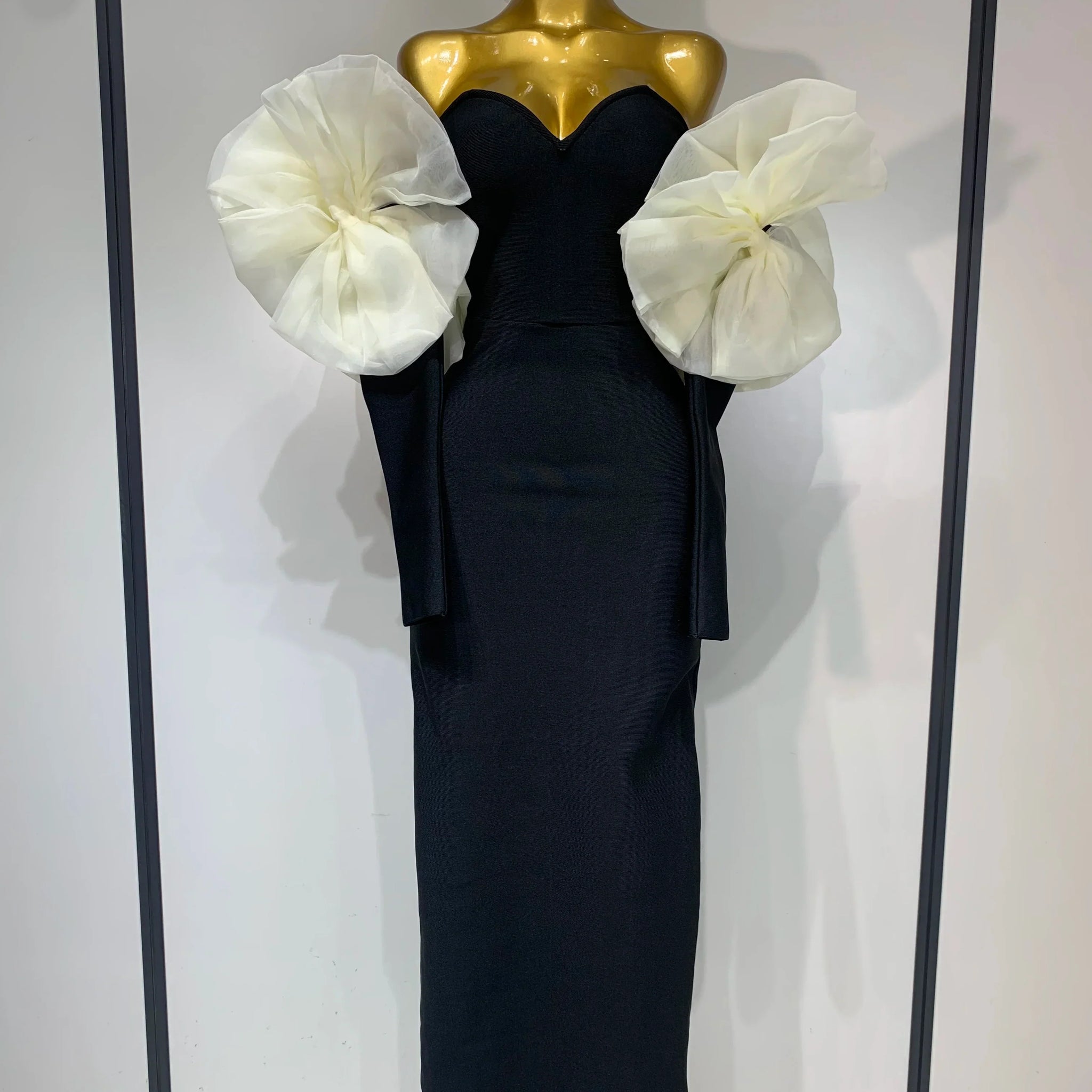Women Sexy Off Shoulder Bodycon Bandage Dress Long Sleeved Celebrity Elegant Backless Dress Luxury Birthday Dresses black