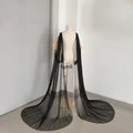 Wings Wedding Accessories Black Bridal Cape Veils Chapel Length