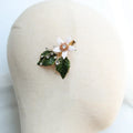 Wedding Accessories Flower Leaf Hair Pin Clip Gold Color Hairpin Bride Bridesmaids Rhinestones Crystal Head Piece Bridal Jewelry 3