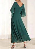 Sexy Chiffon A-Line Prom Gown Elegant Mother of the Bride Dress Ankle Length Pleated Solid Color Plus Size 2025 Free Customized