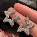 Luxury Star AAA Zircon Bridal Earrings CZ Cubic Zirconia Wedding Earring For Brides Accessories Women Girl Dinner Party Jewelry a