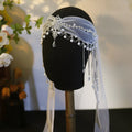 Flower Lace Headbands Hairbands Pearl Rhinestones Headpieces Headwear For Brides Women Bridal Jewelry Wedding Hair Accessories