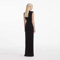 High Quality Black Color Women Sexy Sleeveless O-Neck Velvet Bodycon Long Maxi Dress Elegant Evening Party Cocktail Dress