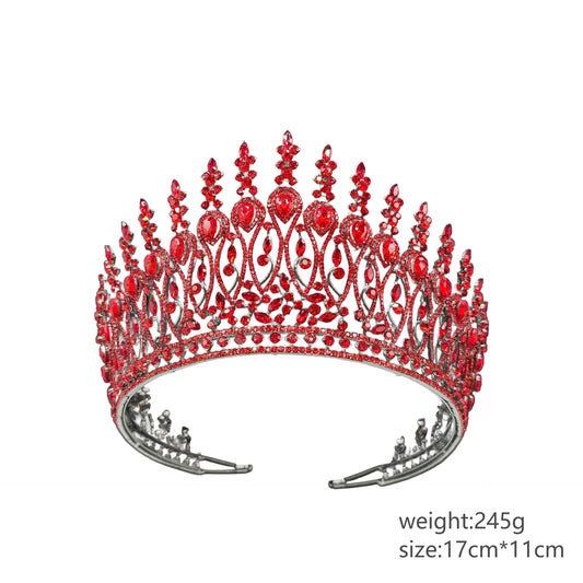 Baroque Queen Crowns For Women Crystal Bridal Tiara Crown For Wedding Pageant Bride Headpiece Party Prom Hair Jewelry Headdress