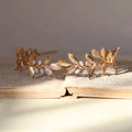 Wedding Hair Accessories Leaf Pearl Headband Gold Color Baroque Vintage Hairband For Bride Women Headpieces Crown Bridal Jewelry g
