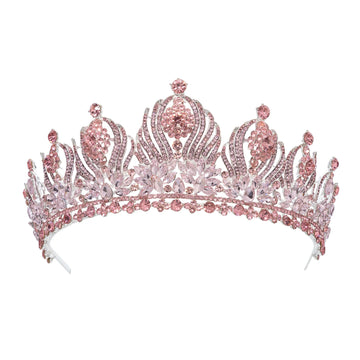 Baroque Wedding Crowns For Queen Crystal Bridal Tiara Crown For Pageant Miss Universe Diadem Prom Wedding Hair Jewelry Headdress as picture 5