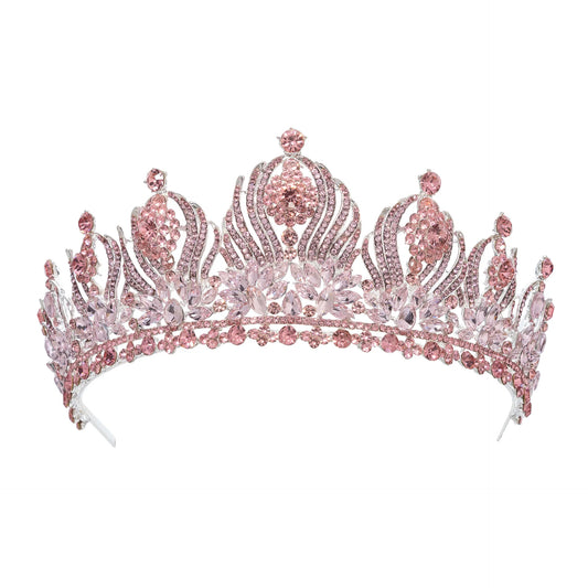 Baroque Wedding Crowns For Queen Crystal Bridal Tiara Crown For Pageant Miss Universe Diadem Prom Wedding Hair Jewelry Headdress as picture 5