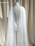 Wedding Cape Veil Bridal Shoulder Veil Soft Tulle Cathedral Veil in White Off-White Ivory Champagne