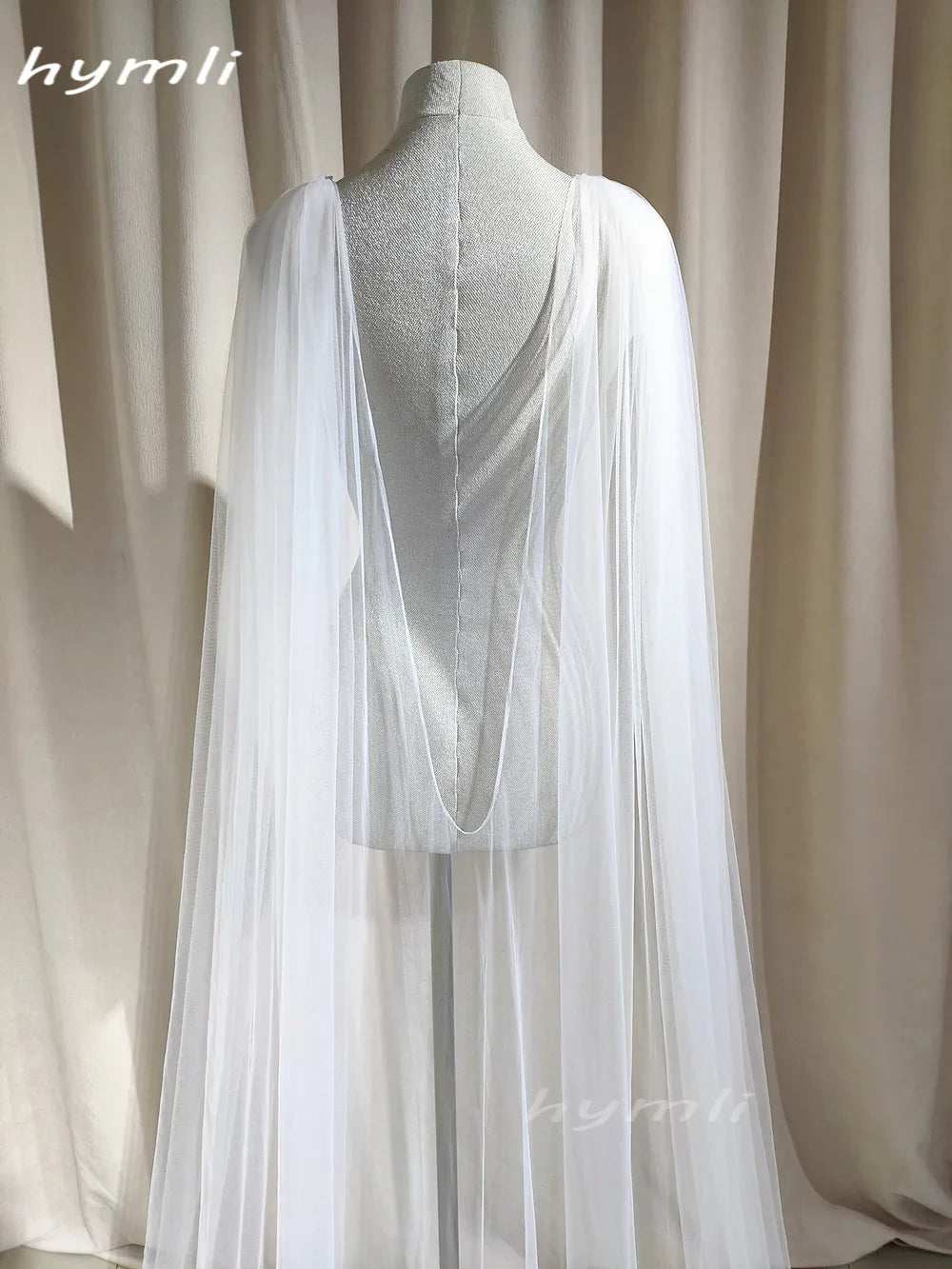 Wedding Cape Veil Bridal Shoulder Veil Soft Tulle Cathedral Veil in White Off-White Ivory Champagne