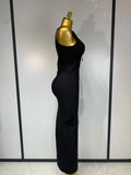 Women Celebrity Sexy Cut Out Diamonds Black Long Bodycon Bandage Dress Elegant Evening Club Party Luxury Birthday Dresses
