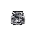 Women Sexy Big Crystal Bodycon Shorts Celebrate Nightclub Party Birthday Wear Bar Dancer Fashion Shorts black